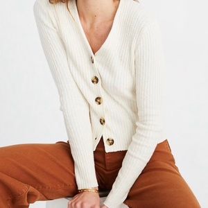 Madewell Shrunken ribbed cardigan sweater